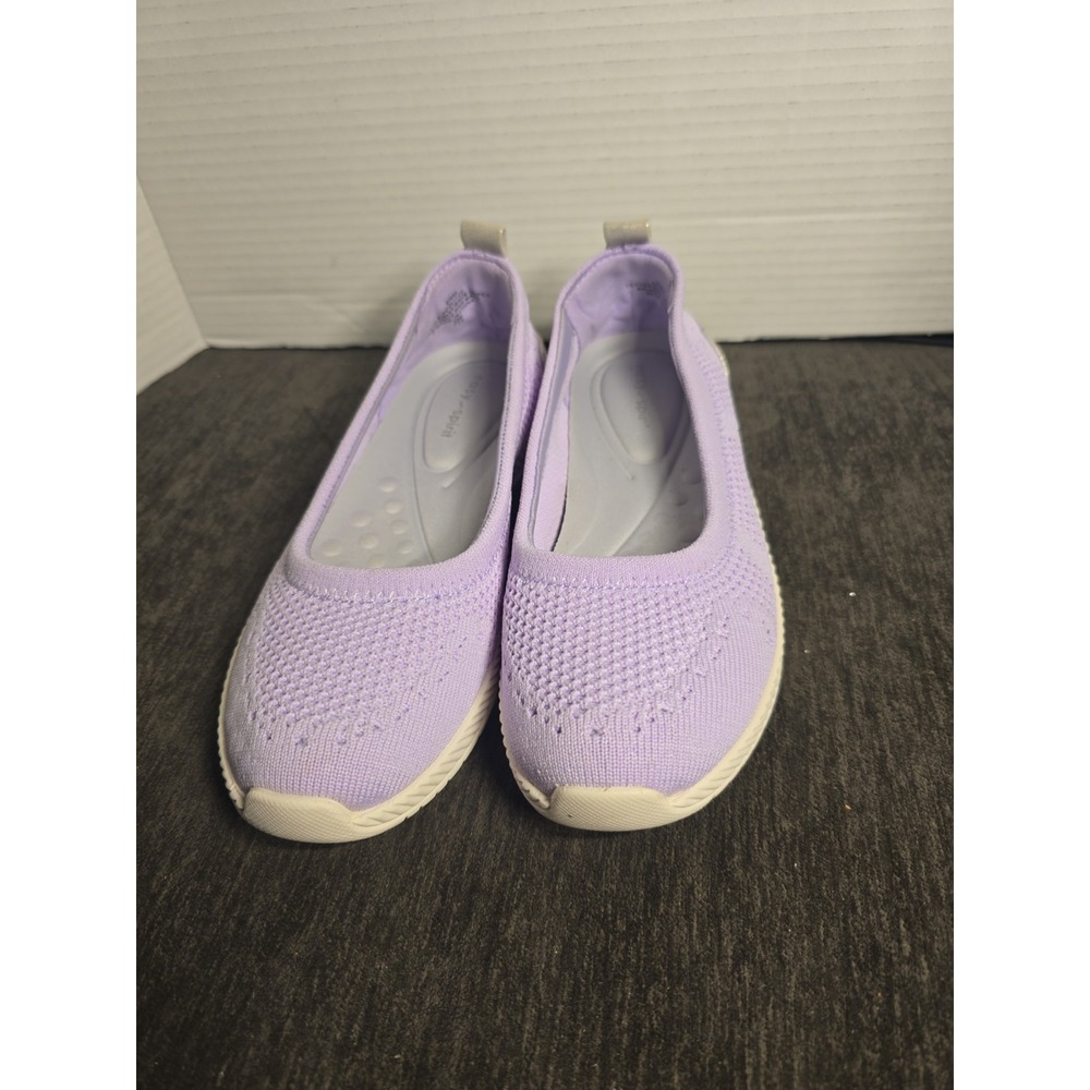 Easy Spirit SeGlitz2 Ballet Flats Light Purple Knit Womens Size 6.5M